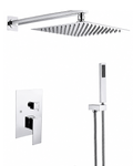 10-in Commercial/Residential Wall-Mount Built-In Shower System (Brushed Nickel/Chrome)