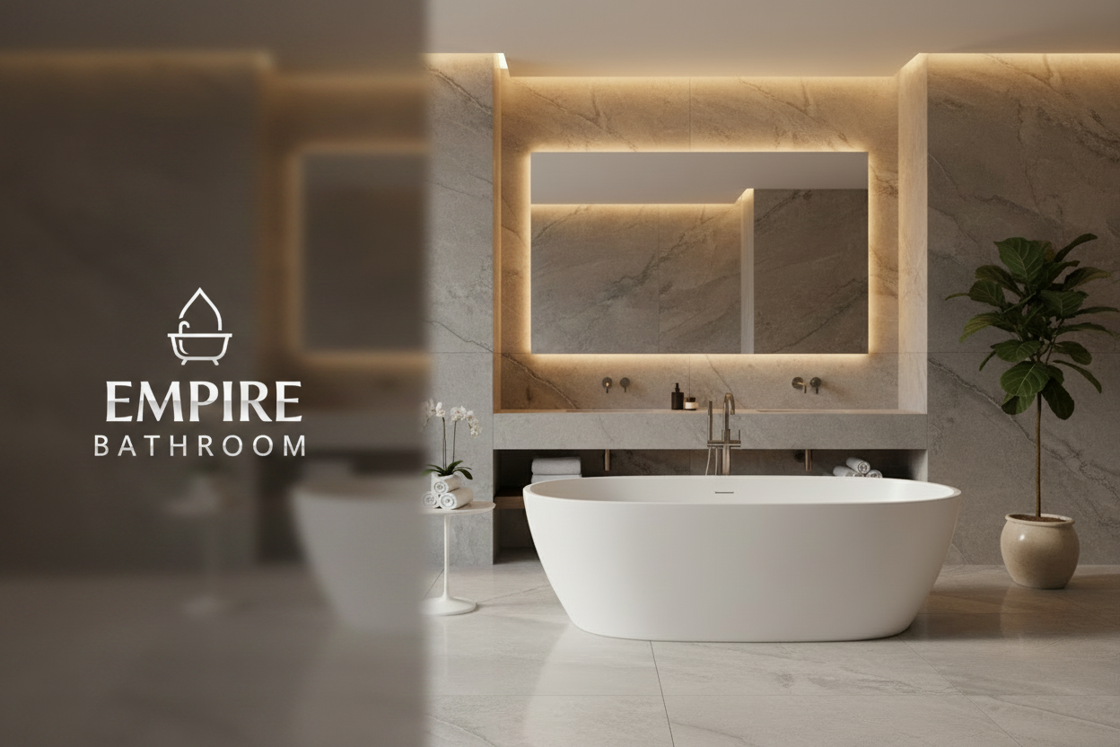 Hero Banner with Empire Bathroom Logo